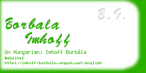 borbala imhoff business card